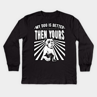 American Bulldog funny gift Shirt Kids Long Sleeve T-Shirt